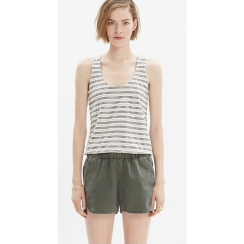 Madewell Olive Green Pull On Cargo Shorts